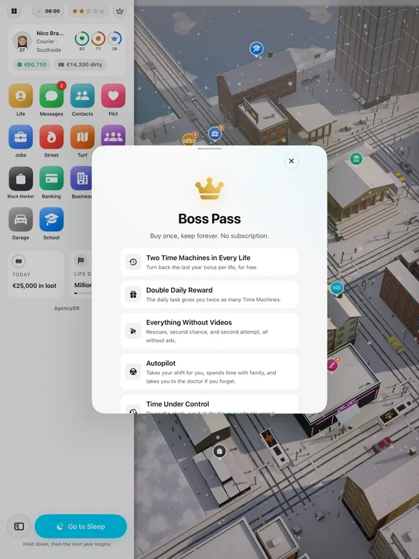 Agency Life: Boss Pass and purchases