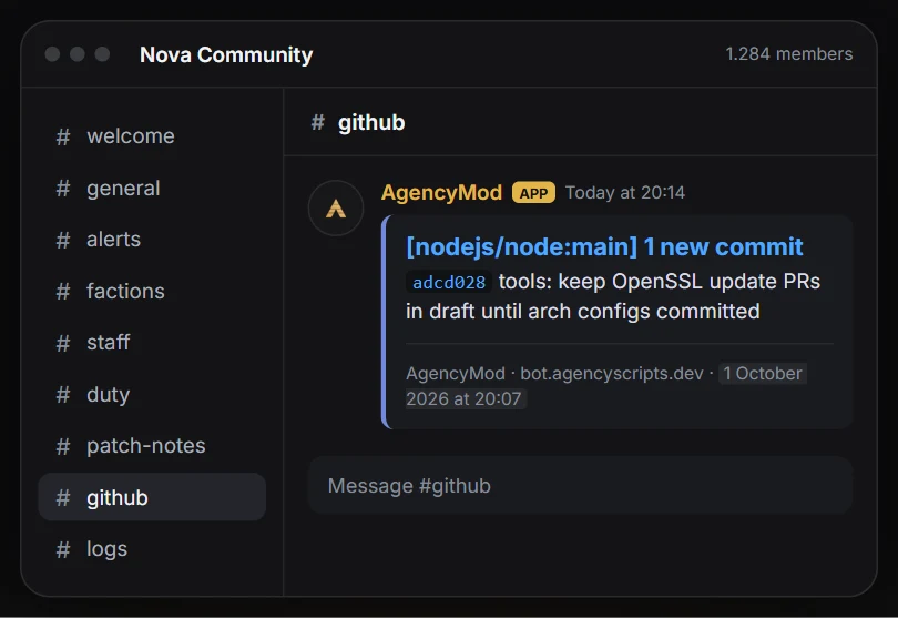 GitHub: Takhle to vypadá na Discordu