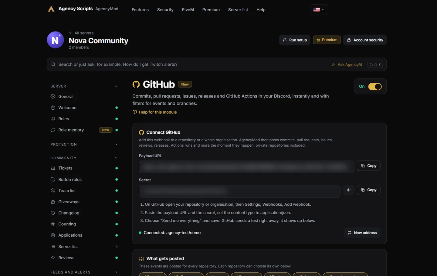 GitHub: Takhle to vypadá v dashboardu