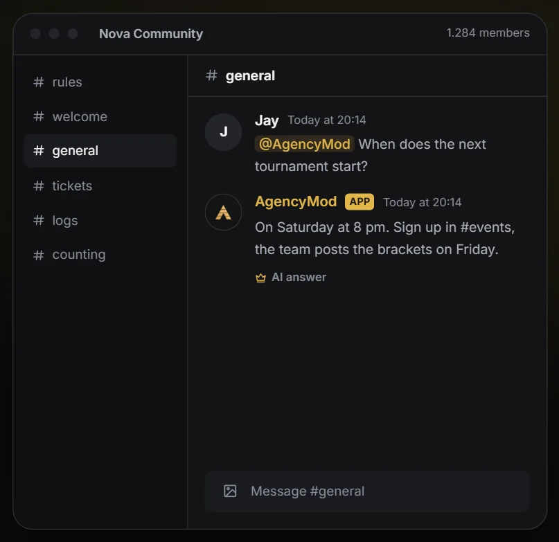 AI: This is how it looks in Discord